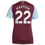Aston Villa Shirts - aston villa adidas home shirt 2024-25 – womens with maatsen 22 printing Collection of Official Fan Gear