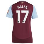 Aston Villa Shirts - aston villa adidas home shirt 2024-25 – womens with malen 17 printing Collection of Official Fan Gear