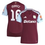 Aston Villa Shirts - aston villa adidas home shirt 2024-25 – womens with maritz 16 cup printing Collection of Official Fan Gear