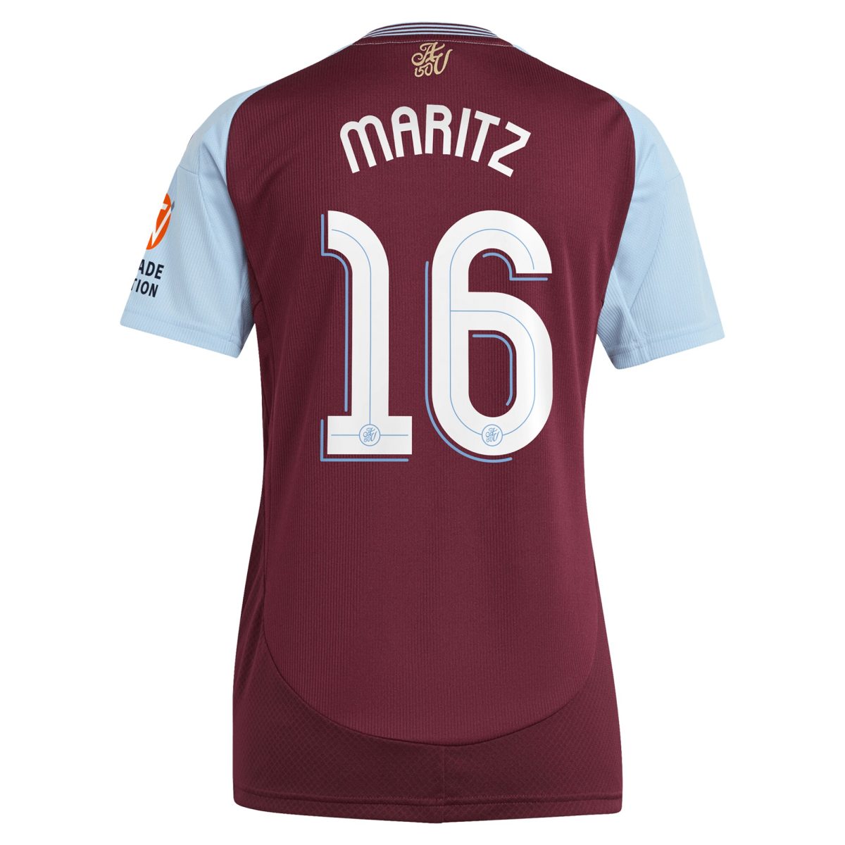 Aston Villa Shirts - aston villa adidas home shirt 2024-25 – womens with maritz 16 cup printing Collection of Official Fan Gear