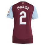Aston Villa Shirts - aston villa adidas home shirt 2024-25 – womens with mayling 2 cup printing Collection of Official Fan Gear