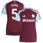 Aston Villa Shirts - aston villa adidas home shirt 2024-25 – womens with mings 5 cup printing Collection of Official Fan Gear