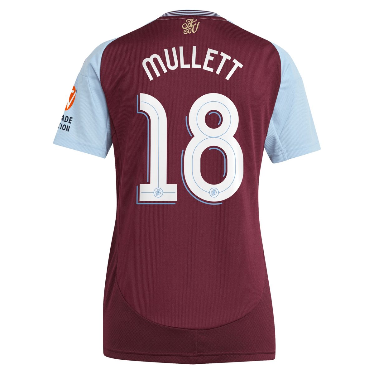 Aston Villa Shirts - aston villa adidas home shirt 2024-25 – womens with mullett 18 cup printing Collection of Official Fan Gear