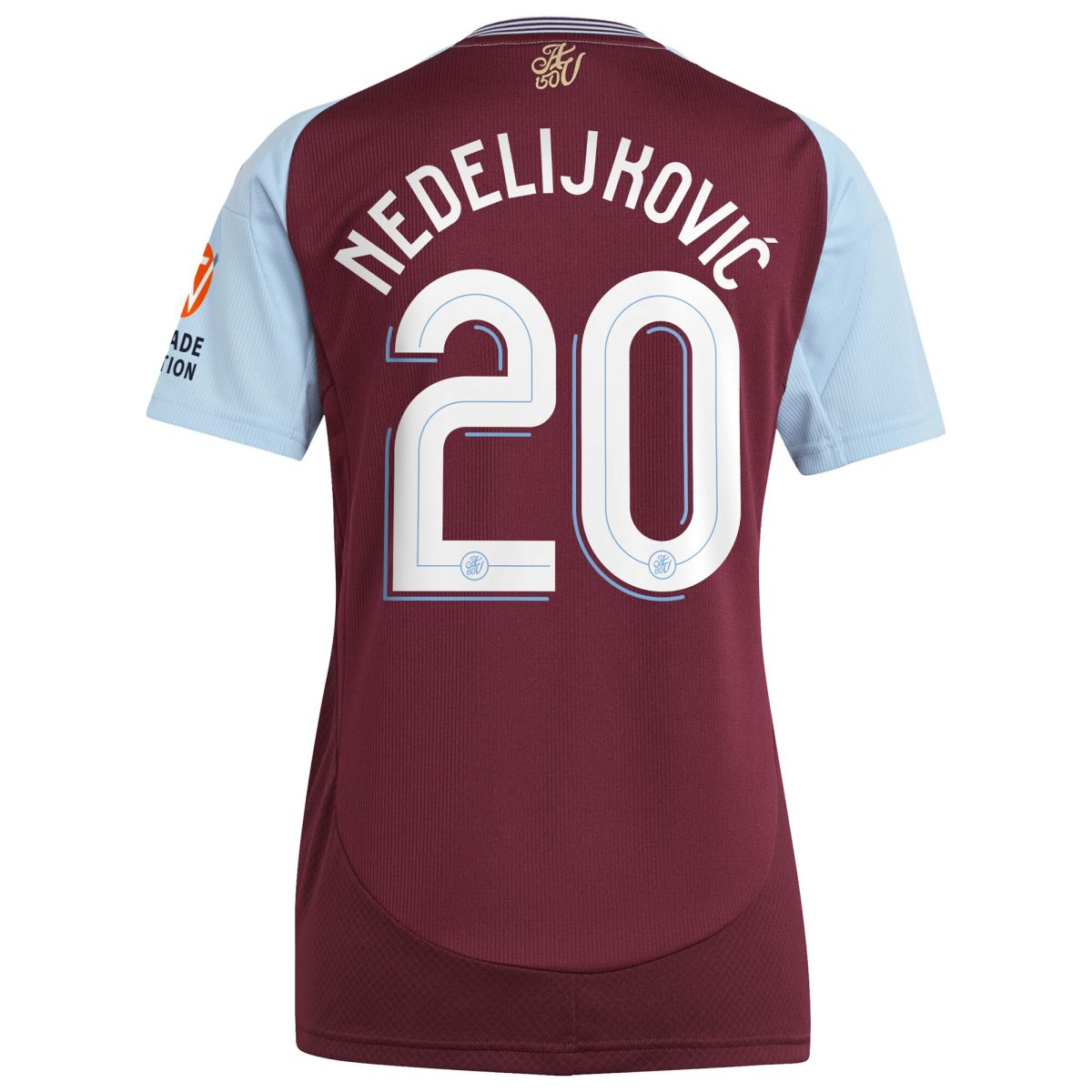 Aston Villa Shirts - aston villa adidas home shirt 2024-25 – womens with nedeljković 20 cup printing Collection of Official Fan Gear