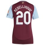 Aston Villa Shirts - aston villa adidas home shirt 2024-25 – womens with nedeljković 20 cup printing Collection of Official Fan Gear