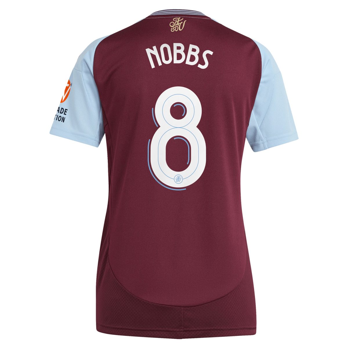 Aston Villa Shirts - aston villa adidas home shirt 2024-25 – womens with nobbs 8 cup printing Collection of Official Fan Gear