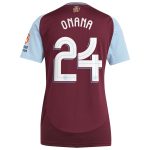 Aston Villa Shirts - aston villa adidas home shirt 2024-25 – womens with onana 24 cup printing Collection of Official Fan Gear