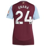 Aston Villa Shirts - aston villa adidas home shirt 2024-25 – womens with onana 24 printing Collection of Official Fan Gear