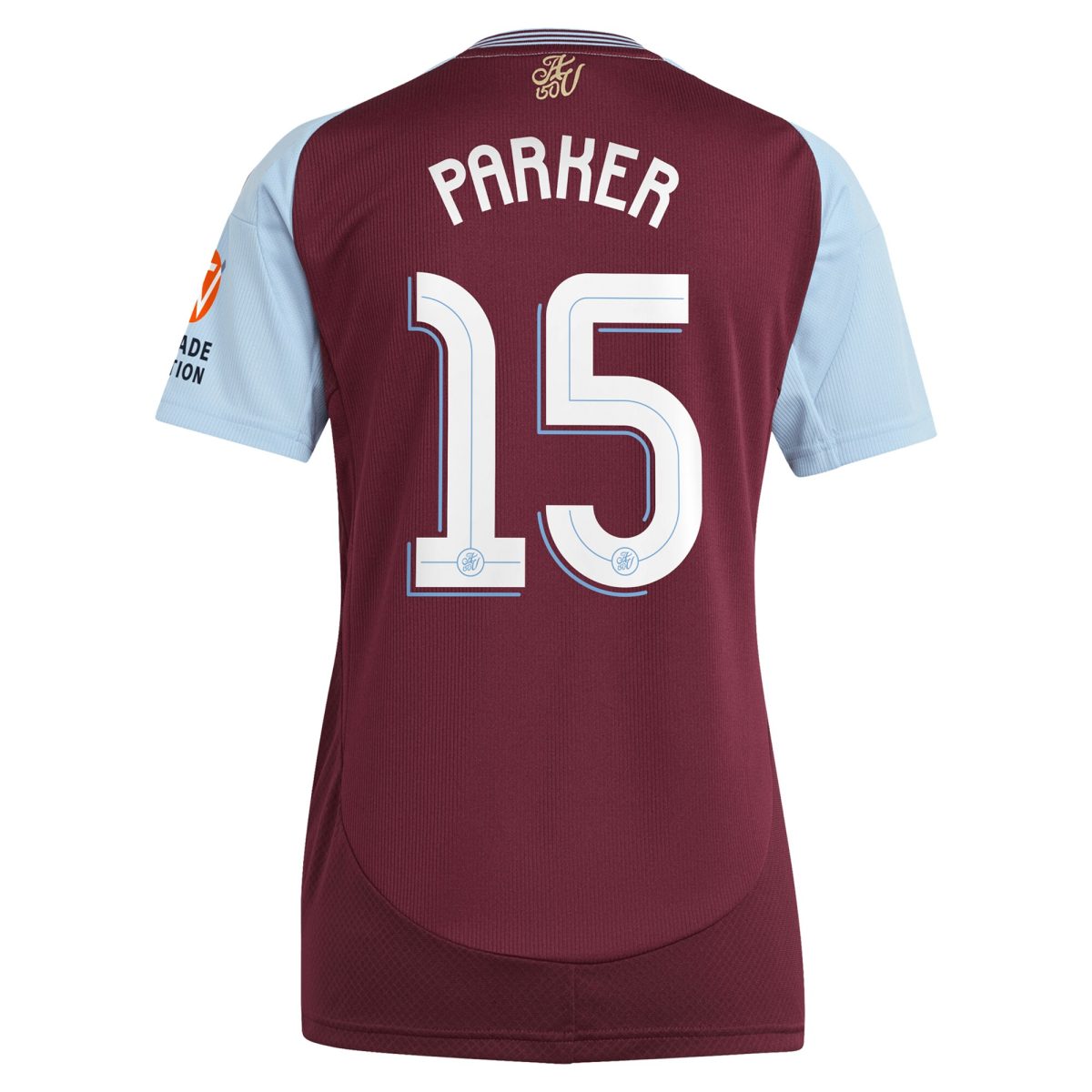Aston Villa Shirts - aston villa adidas home shirt 2024-25 – womens with parker 15 cup printing Collection of Official Fan Gear