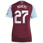 Aston Villa Shirts - aston villa adidas home shirt 2024-25 – womens with rogers 27 cup printing Collection of Official Fan Gear