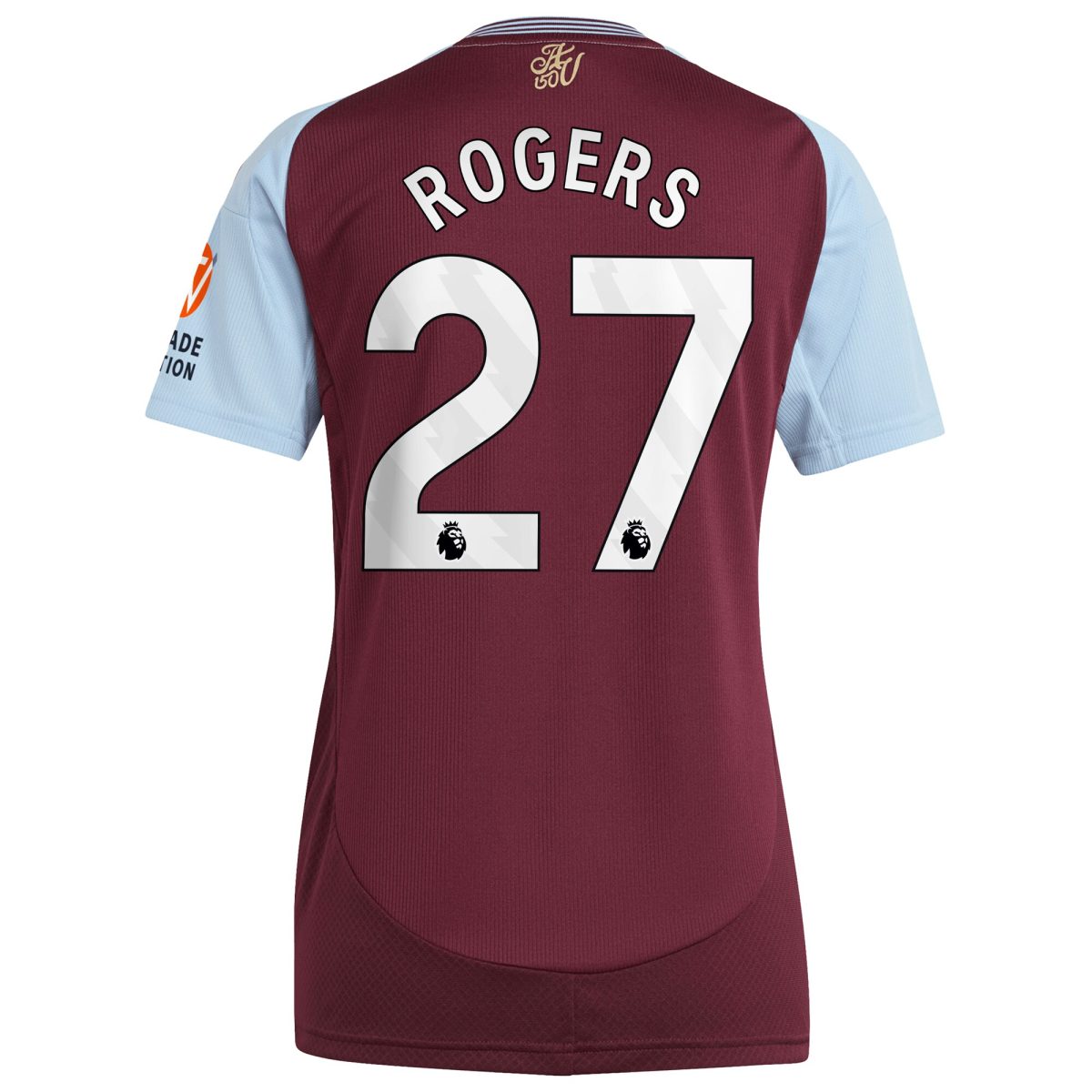 Aston Villa Shirts - aston villa adidas home shirt 2024-25 – womens with rogers 27 printing Collection of Official Fan Gear