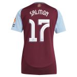 Aston Villa Shirts - aston villa adidas home shirt 2024-25 – womens with salmon 17 cup printing Collection of Official Fan Gear