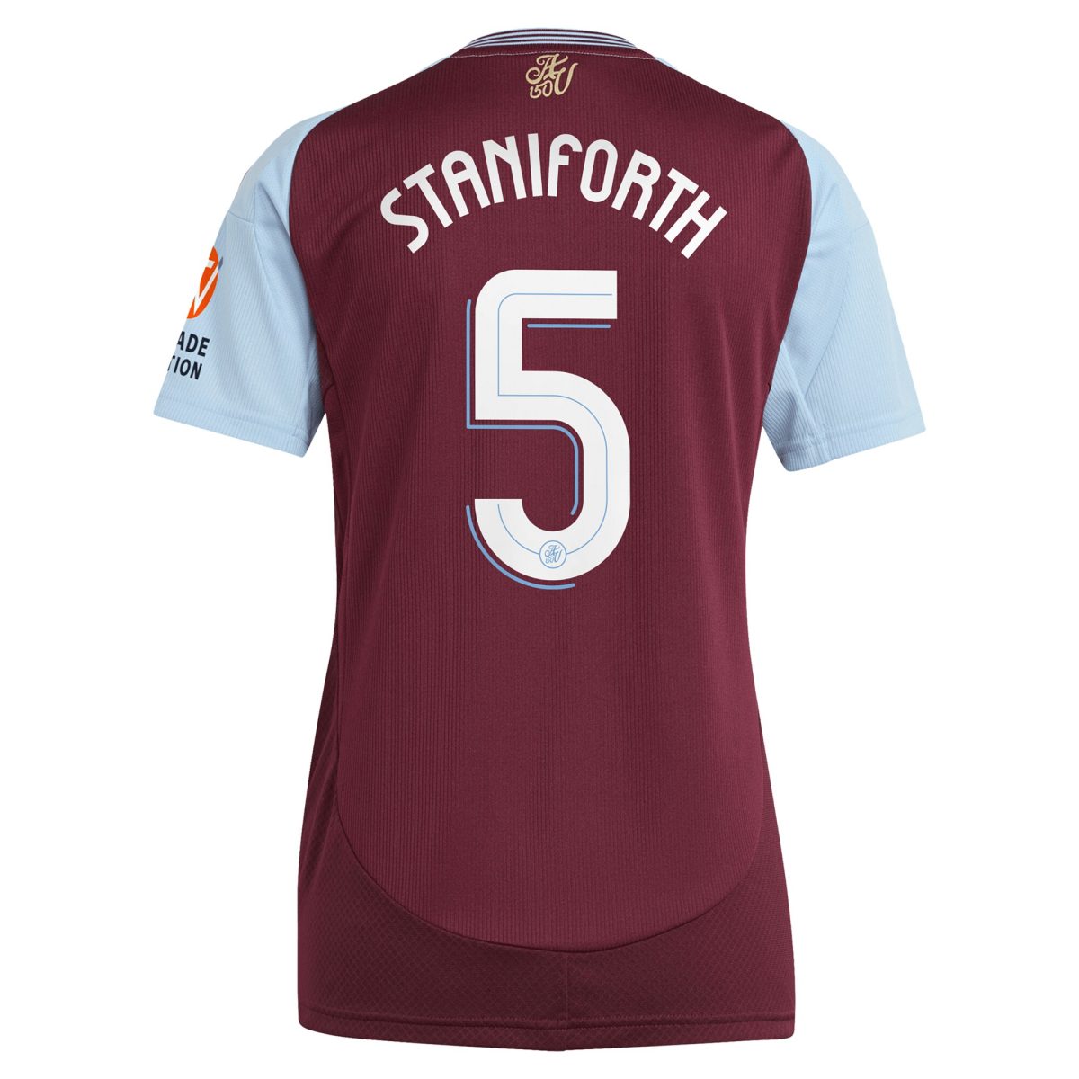 Aston Villa Shirts - aston villa adidas home shirt 2024-25 – womens with staniforth 5 cup printing Collection of Official Fan Gear