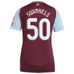 Aston Villa Shirts - aston villa adidas home shirt 2024-25 – womens with swinkels 50 cup printing Collection of Official Fan Gear