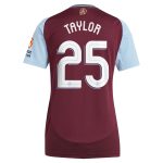 Aston Villa Shirts - aston villa adidas home shirt 2024-25 – womens with taylor 25 cup printing Collection of Official Fan Gear