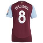 Aston Villa Shirts - aston villa adidas home shirt 2024-25 – womens with tielemans 8 cup printing Collection of Official Fan Gear