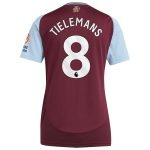 Aston Villa Shirts - aston villa adidas home shirt 2024-25 – womens with tielemans 8 printing Collection of Official Fan Gear
