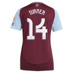 Aston Villa Shirts - aston villa adidas home shirt 2024-25 – womens with turner 14 cup printing Collection of Official Fan Gear