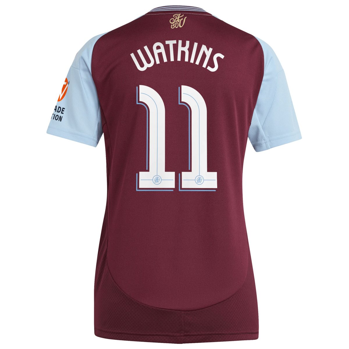 Aston Villa Shirts - aston villa adidas home shirt 2024-25 – womens with watkins 11 cup printing Collection of Official Fan Gear