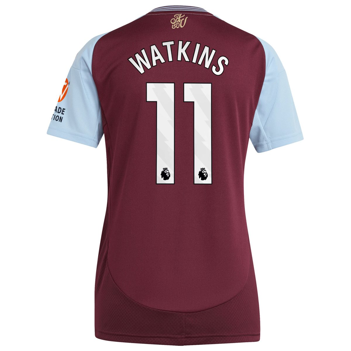 Aston Villa Shirts - aston villa adidas home shirt 2024-25 – womens with watkins 11 printing Collection of Official Fan Gear