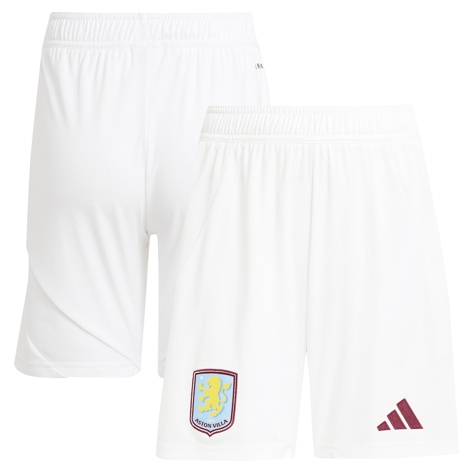 Aston Villa Shirts - aston villa adidas home shorts 2024-25 with custom printing Collection of Official Fan Gear