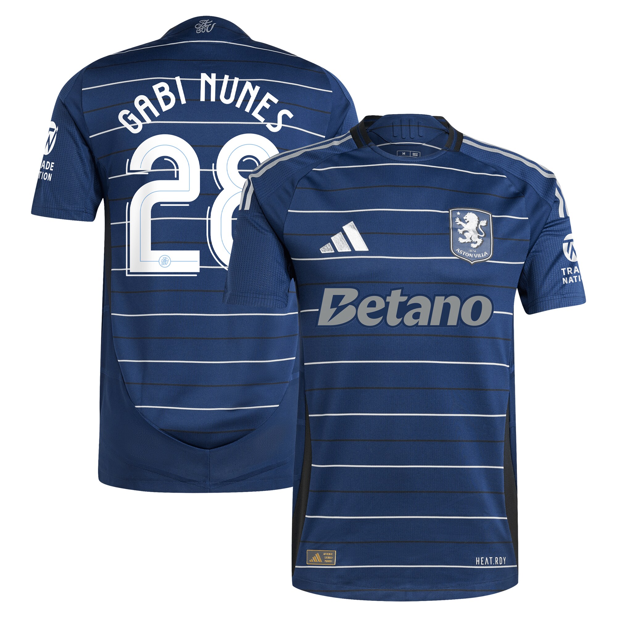 Aston Villa Shirts - aston villa adidas third authentic shirt 2024-25 with gabi nunes 28 cup printing Collection of Official Fan Gear