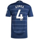 Aston Villa Shirts - aston villa adidas third authentic shirt 2024-25 with konsa 4 printing Collection of Official Fan Gear