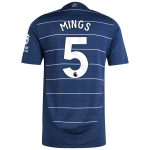 Aston Villa Shirts - aston villa adidas third authentic shirt 2024-25 with mings 5 printing Collection of Official Fan Gear