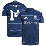Aston Villa Shirts - aston villa adidas third authentic shirt 2024-25 with pau 14 cup printing Collection of Official Fan Gear