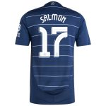 Aston Villa Shirts - aston villa adidas third authentic shirt 2024-25 with salmon 17 cup printing Collection of Official Fan Gear