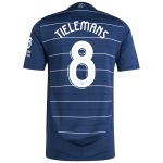 Aston Villa Shirts - aston villa adidas third authentic shirt 2024-25 with tielemans 8 cup printing Collection of Official Fan Gear