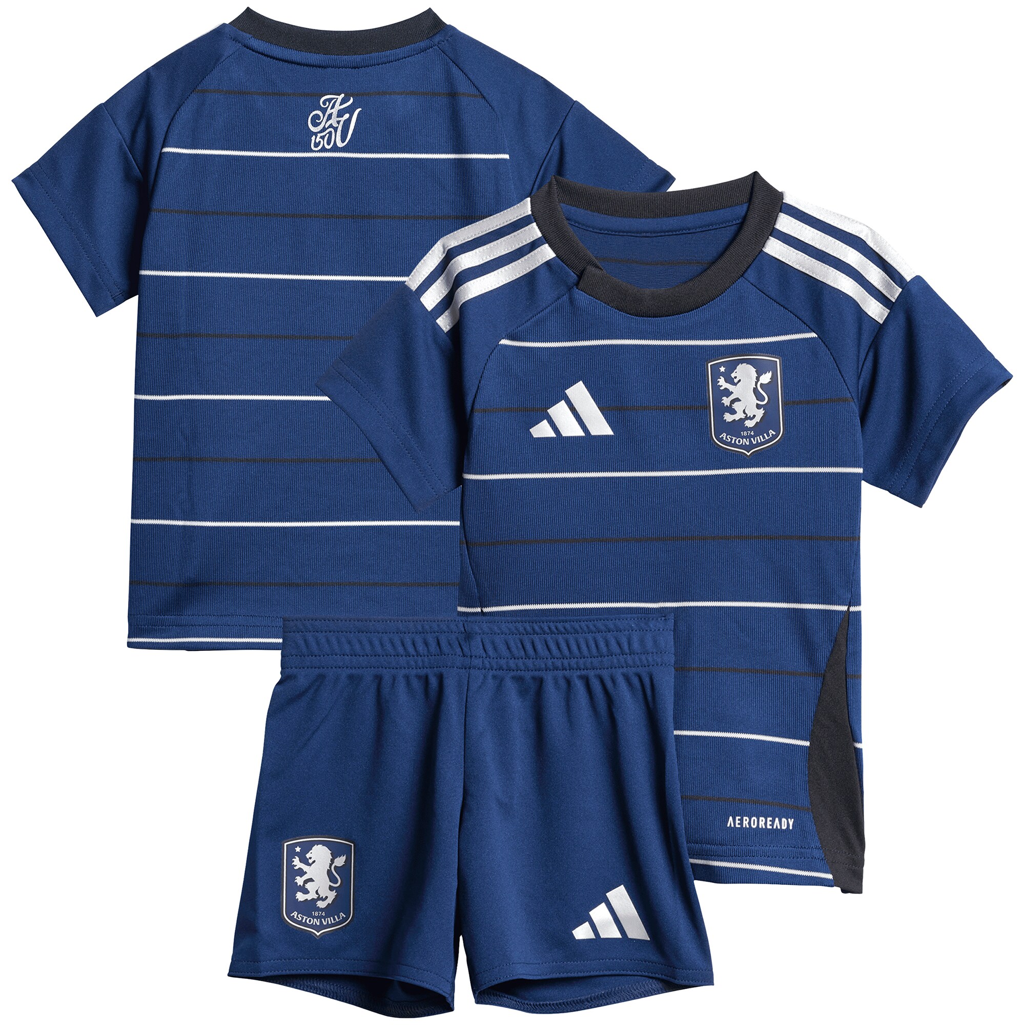 Aston Villa Shirts - aston villa adidas third baby kit 2024-25 with custom printing Collection of Official Fan Gear