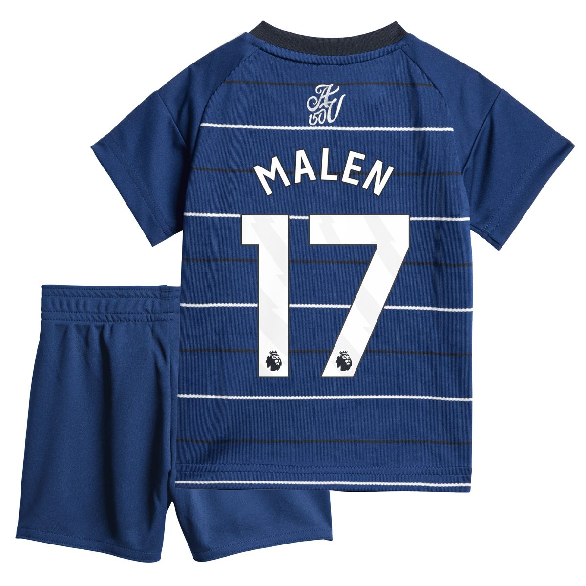 Aston Villa Shirts - aston villa adidas third baby kit 2024-25 with malen 17 printing Collection of Official Fan Gear