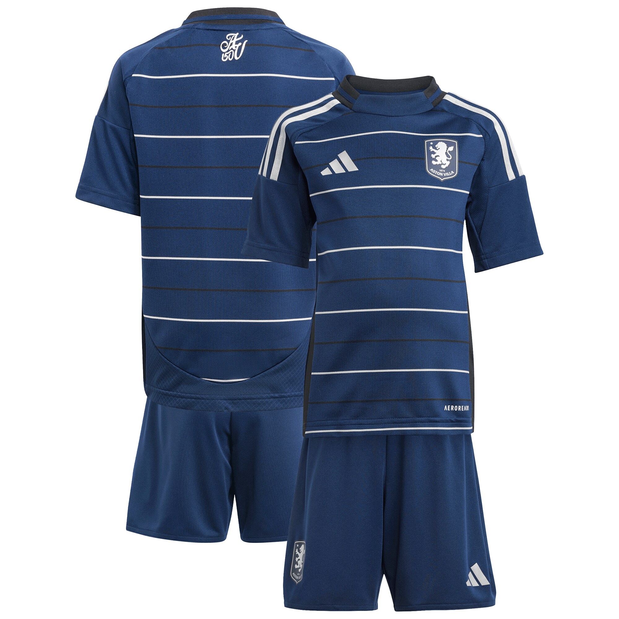 Aston Villa Shirts - aston villa adidas third mini kit 2024-25 with custom printing Collection of Official Fan Gear