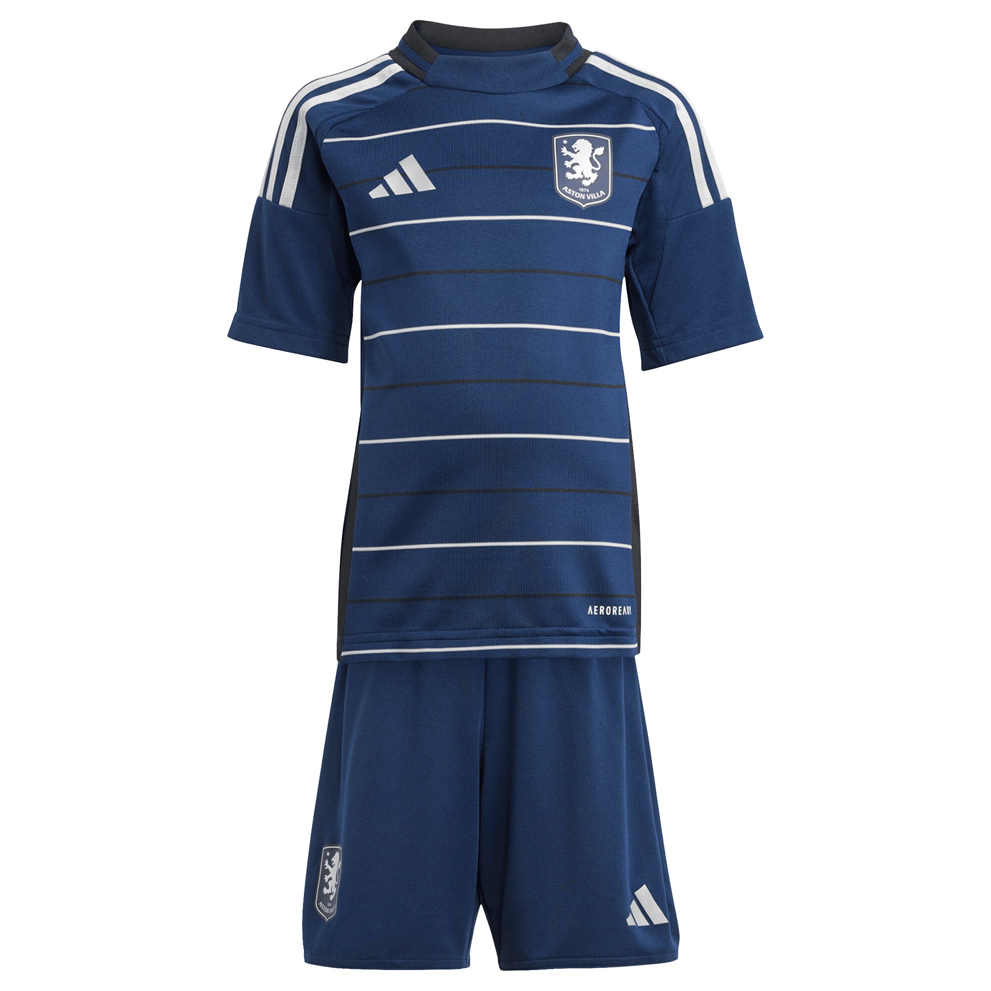 Aston Villa Shirts - aston villa adidas third mini kit 2024-25 with custom printing Collection of Official Fan Gear