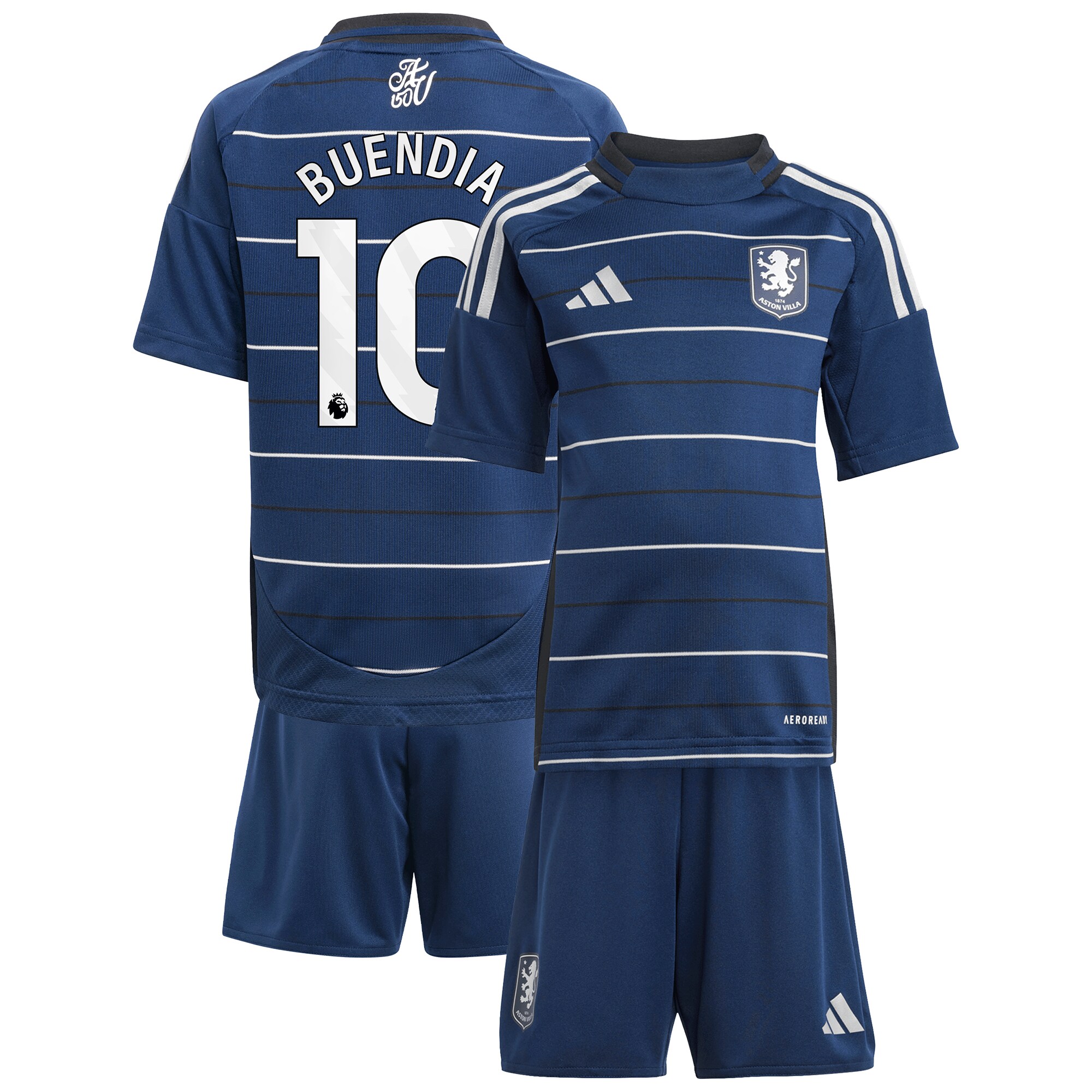 Aston Villa Shirts - aston villa adidas third minikit 2024-25 with buendia 10 printing Collection of Official Fan Gear