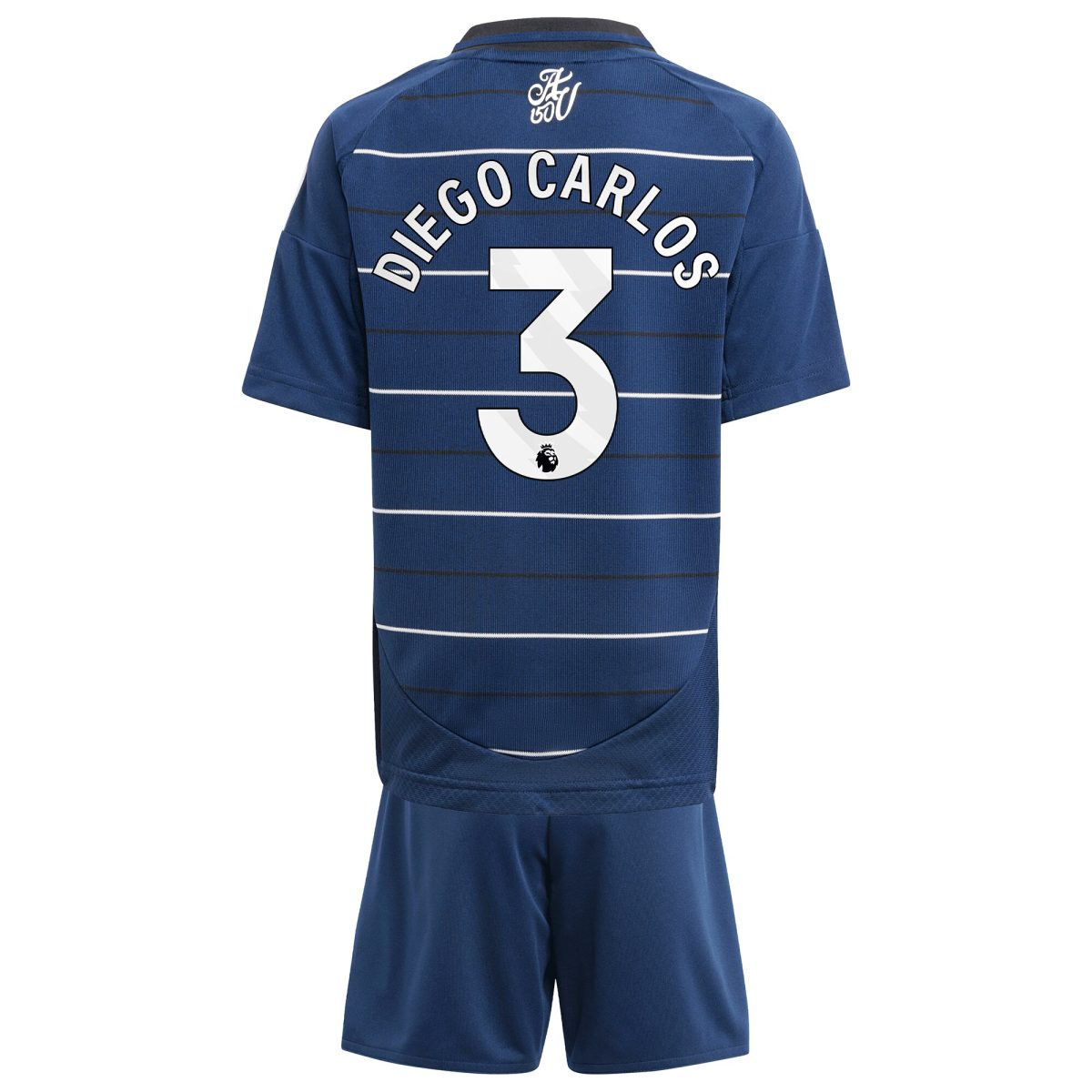 Aston Villa Shirts - aston villa adidas third minikit 2024-25 with diego carlos 3 printing Collection of Official Fan Gear