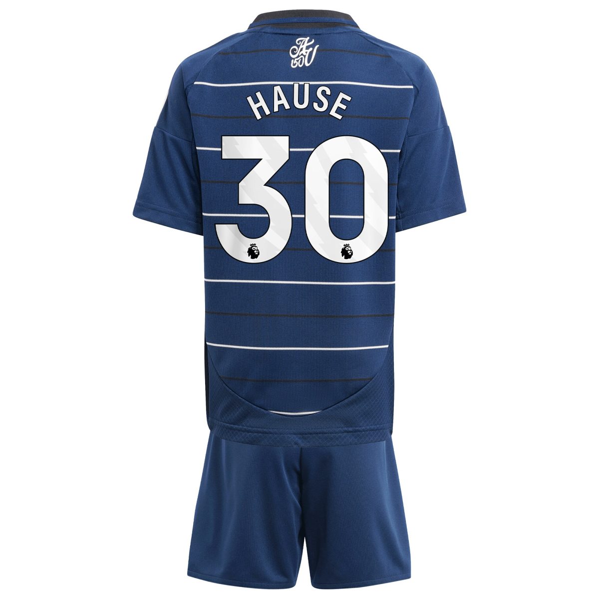 Aston Villa Shirts - aston villa adidas third minikit 2024-25 with hause 30 printing Collection of Official Fan Gear