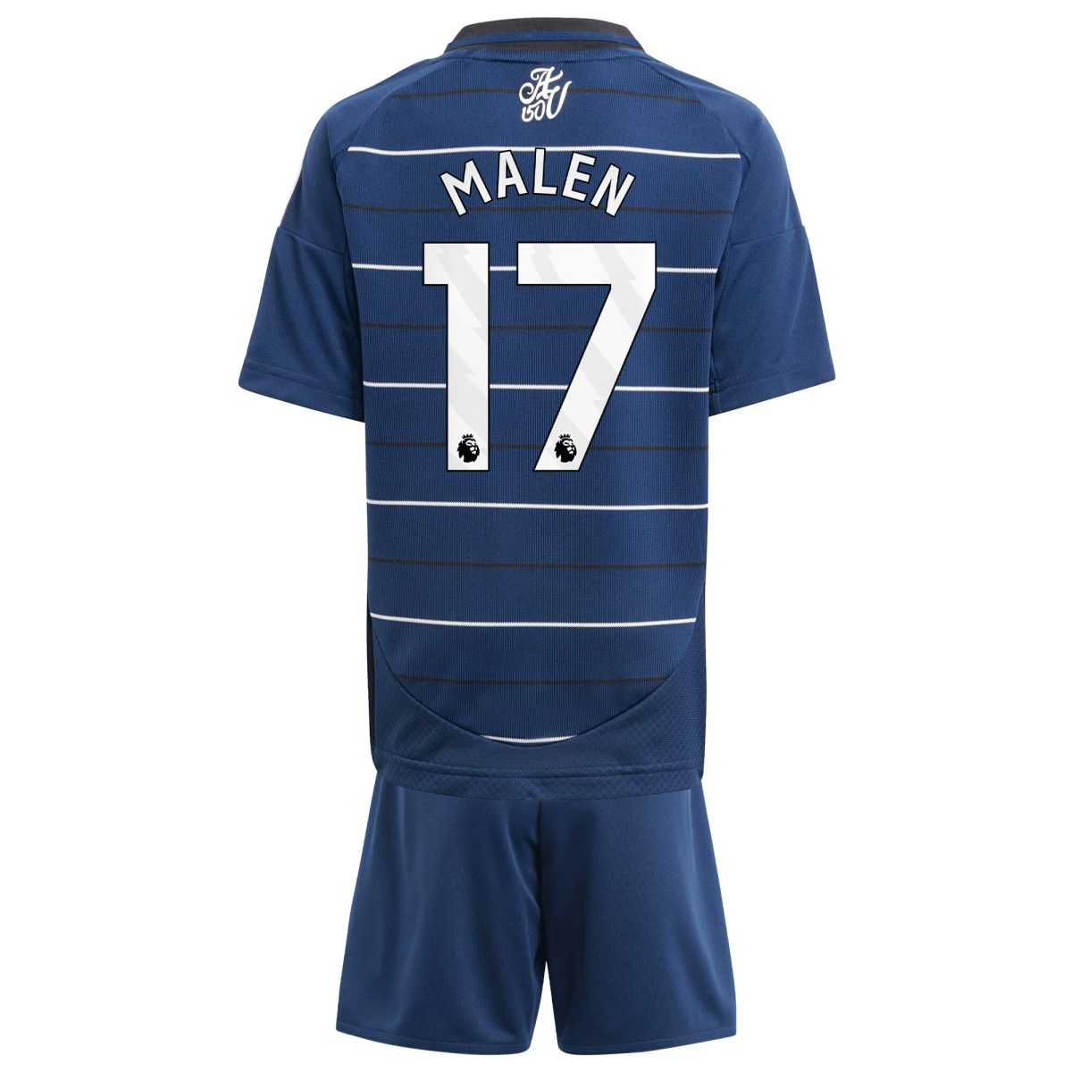 Aston Villa Shirts - aston villa adidas third minikit 2024-25 with malen 17 printing Collection of Official Fan Gear