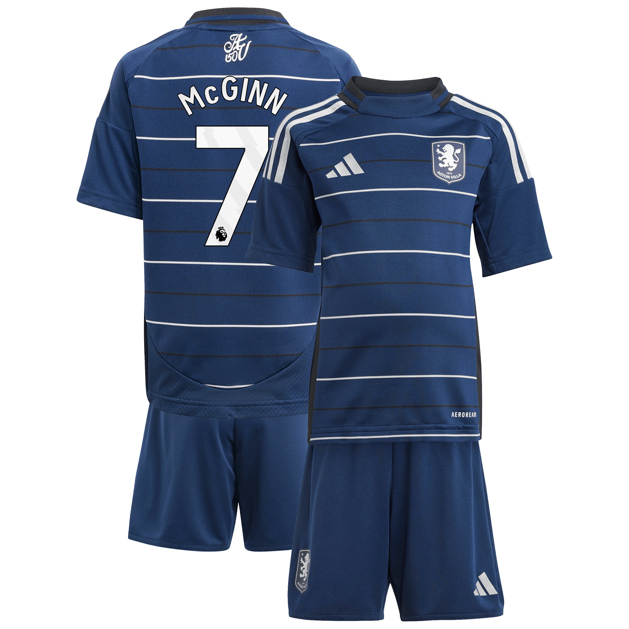 Aston Villa Shirts - aston villa adidas third minikit 2024-25 with mcginn 7 printing Collection of Official Fan Gear