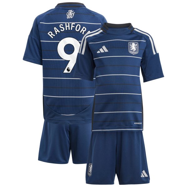 Aston Villa Shirts - aston villa adidas third minikit 2024-25 with rashford 9 printing Collection of Official Fan Gear
