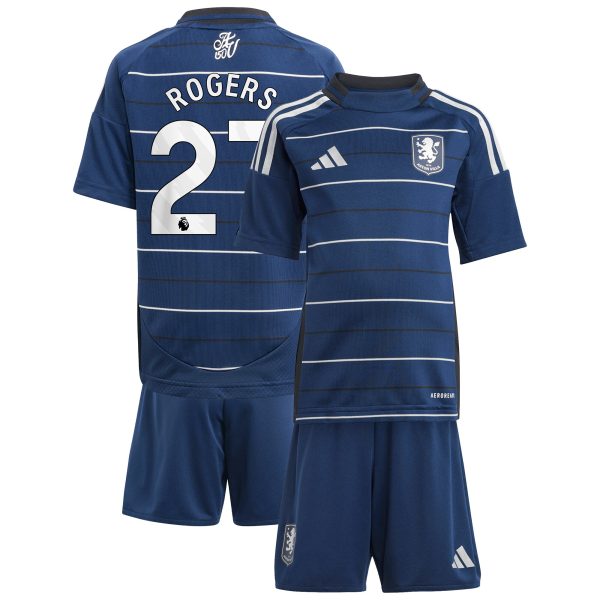 Aston Villa Shirts - aston villa adidas third minikit 2024-25 with rogers 27 printing Collection of Official Fan Gear