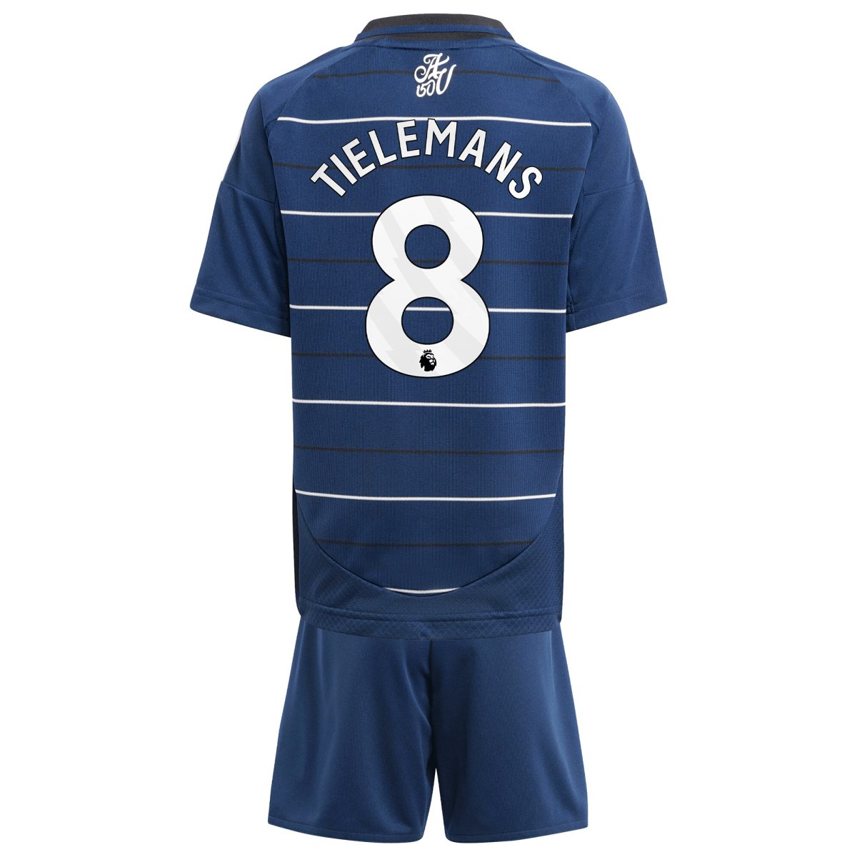 Aston Villa Shirts - aston villa adidas third minikit 2024-25 with tielemans 8 printing Collection of Official Fan Gear