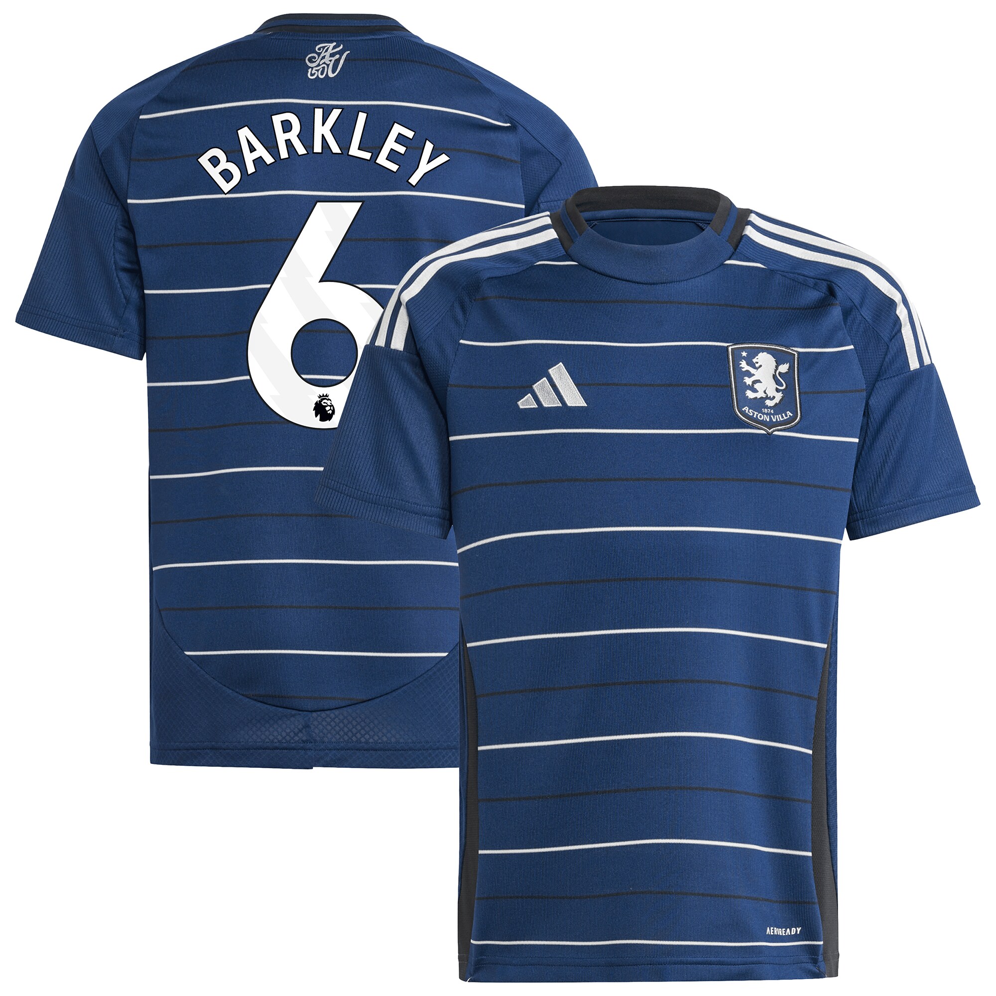 Aston Villa Shirts - aston villa adidas third shirt 2024-25 – kids with barkley 6 printing Collection of Official Fan Gear