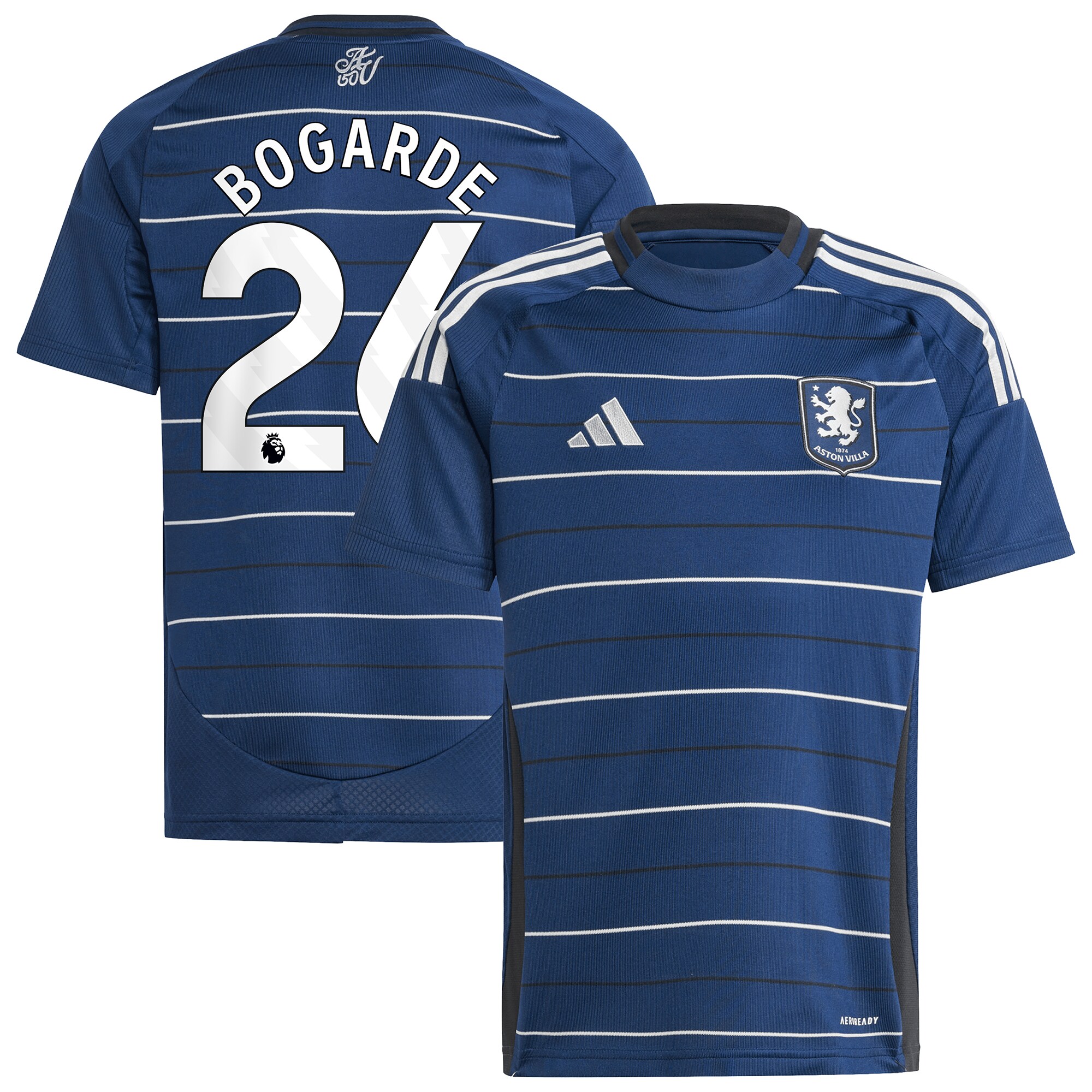 Aston Villa Shirts - aston villa adidas third shirt 2024-25 – kids with bogarde 26 printing Collection of Official Fan Gear