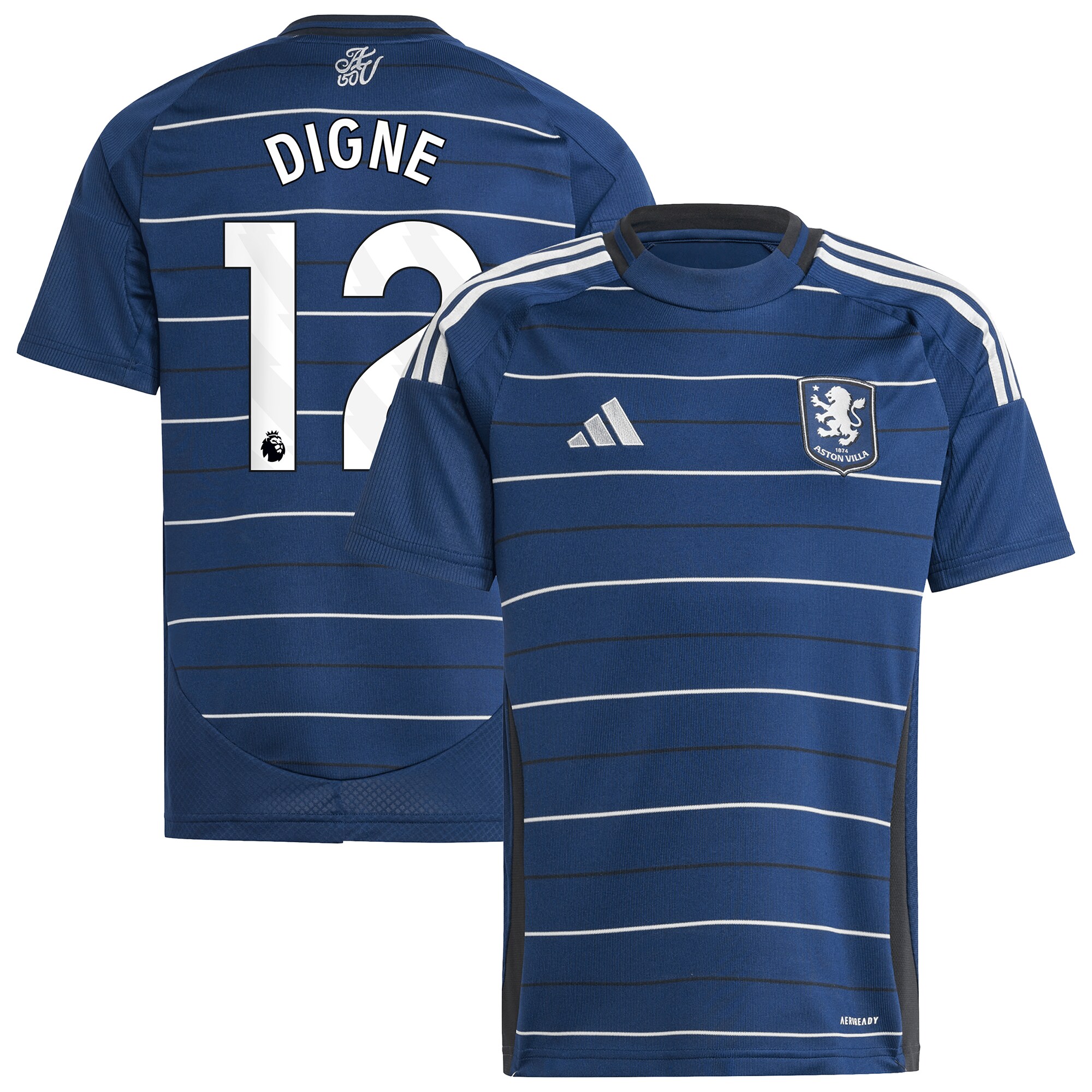 Aston Villa Shirts - aston villa adidas third shirt 2024-25 – kids with digne 12 printing Collection of Official Fan Gear