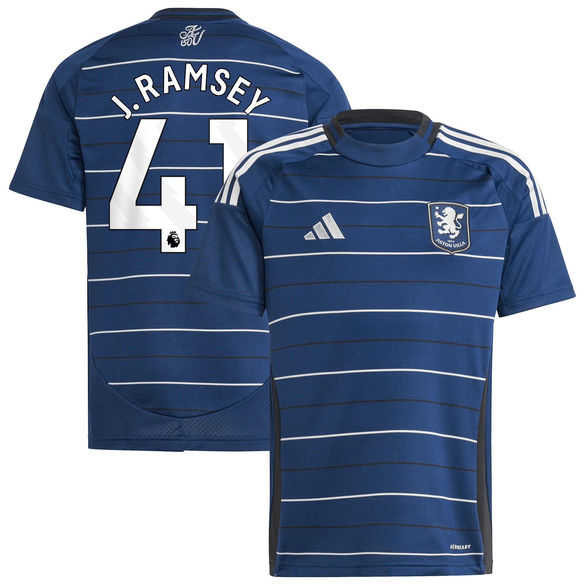 Aston Villa Shirts - aston villa adidas third shirt 2024-25 – kids with j. ramsey 41 printing Collection of Official Fan Gear