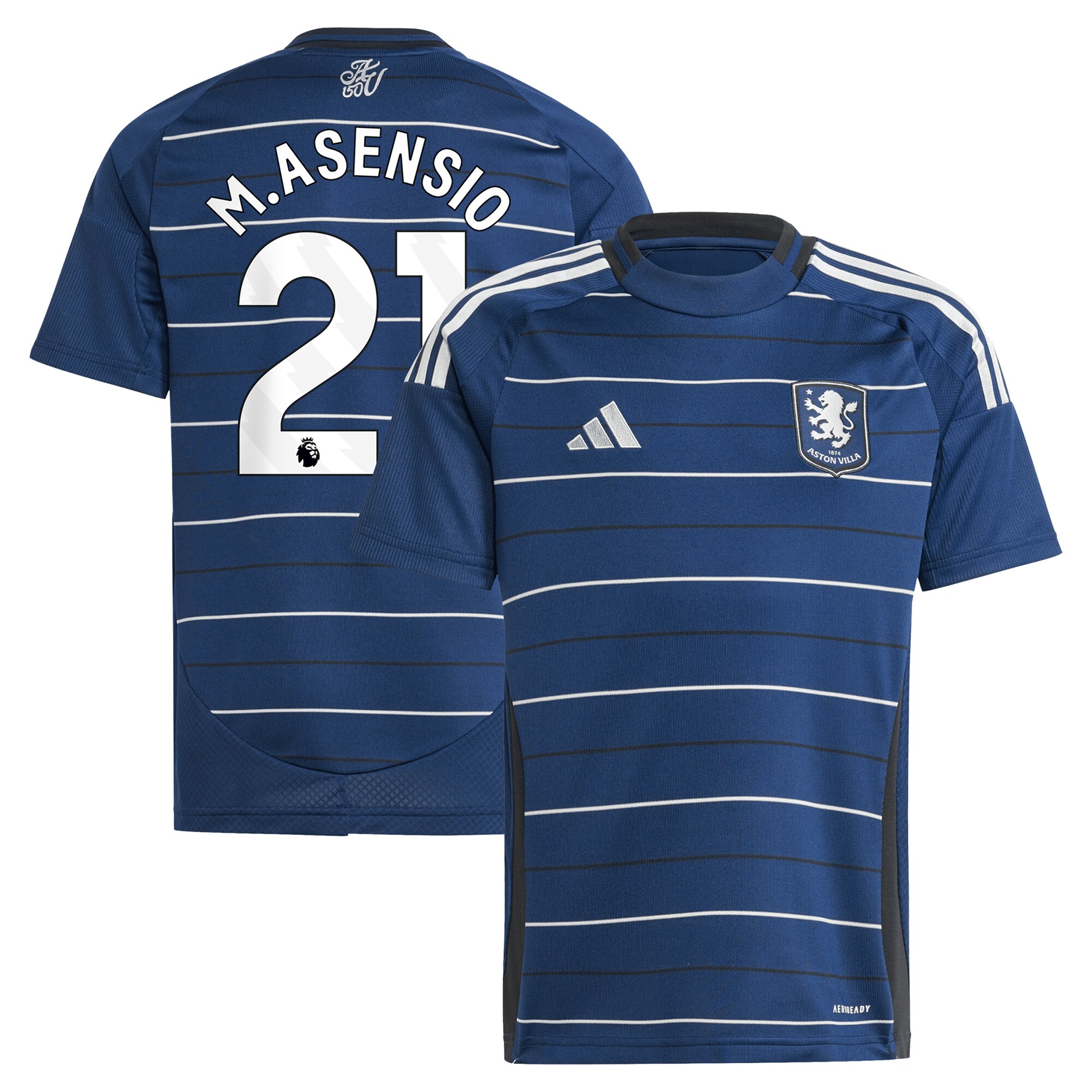 Aston Villa Shirts - aston villa adidas third shirt 2024-25 – kids with m.asensio 21 printing Collection of Official Fan Gear