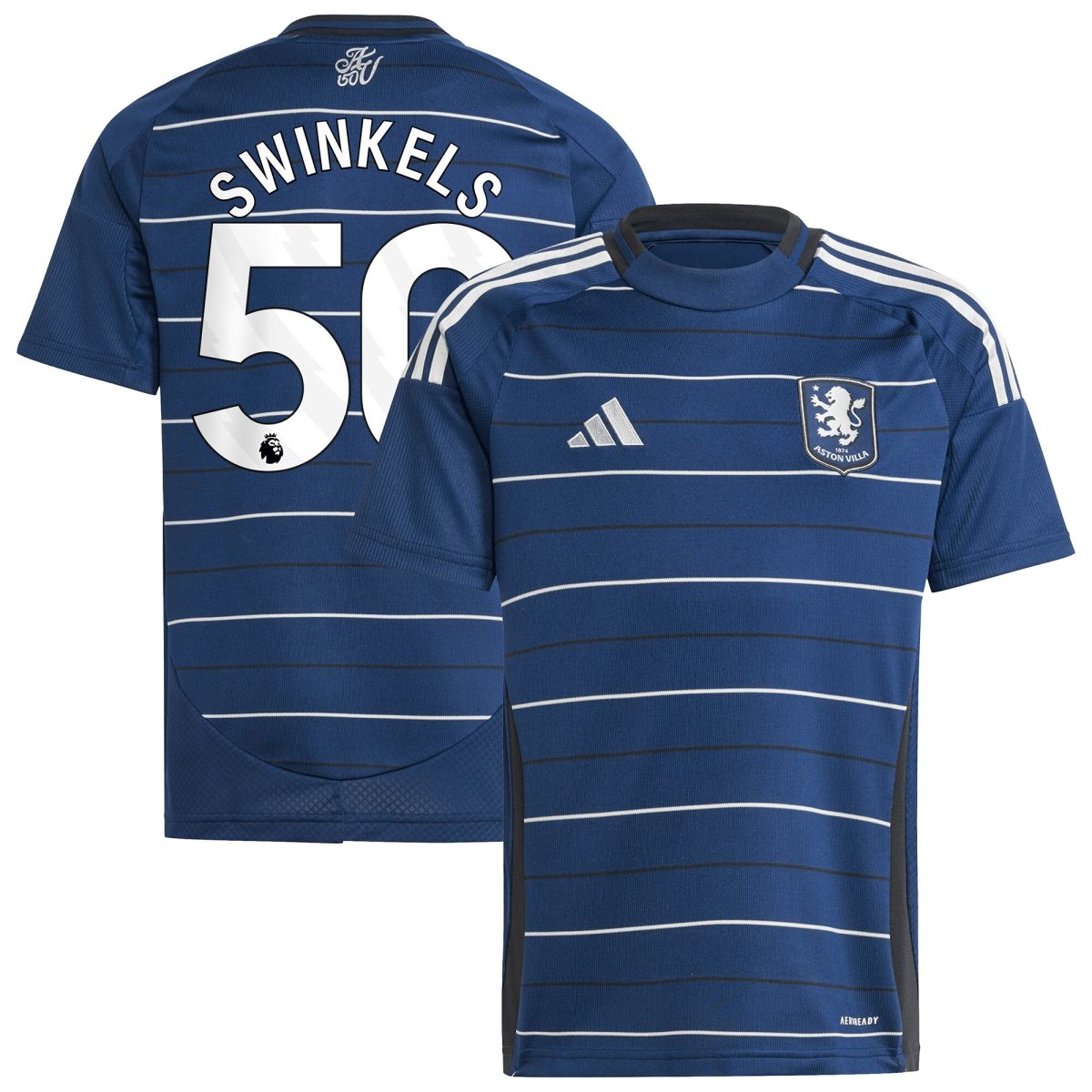 Aston Villa Shirts - aston villa adidas third shirt 2024-25 – kids with swinkels 50 printing Collection of Official Fan Gear