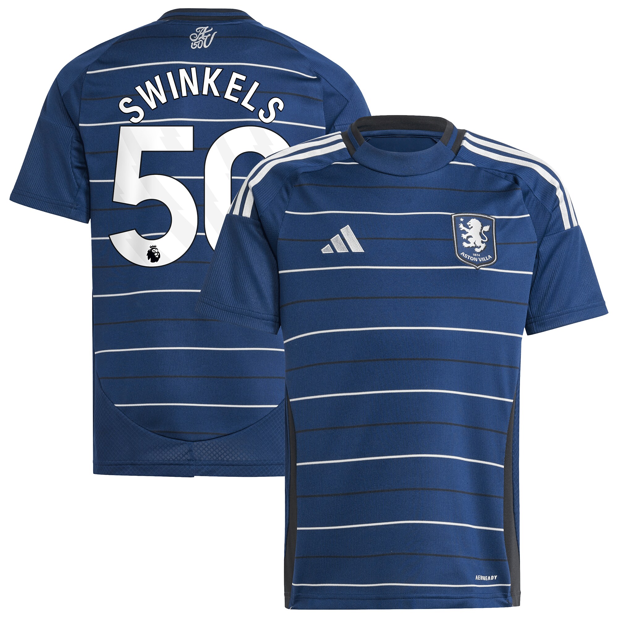 Aston Villa Shirts - aston villa adidas third shirt 2024-25 – kids with swinkels 50 printing Collection of Official Fan Gear